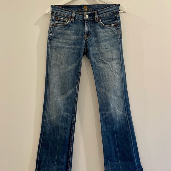 vintage 7 For All Mankind low waisted y2k jeans - Picture 2 of 3
